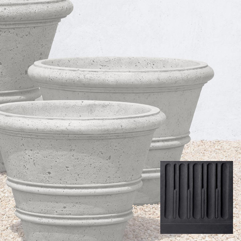 Textured Rolled Rim Planter, Large