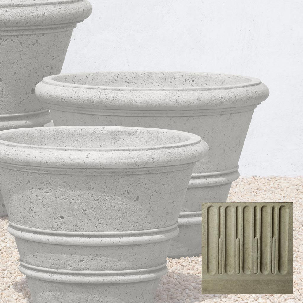 Textured Rolled Rim Planter, Large