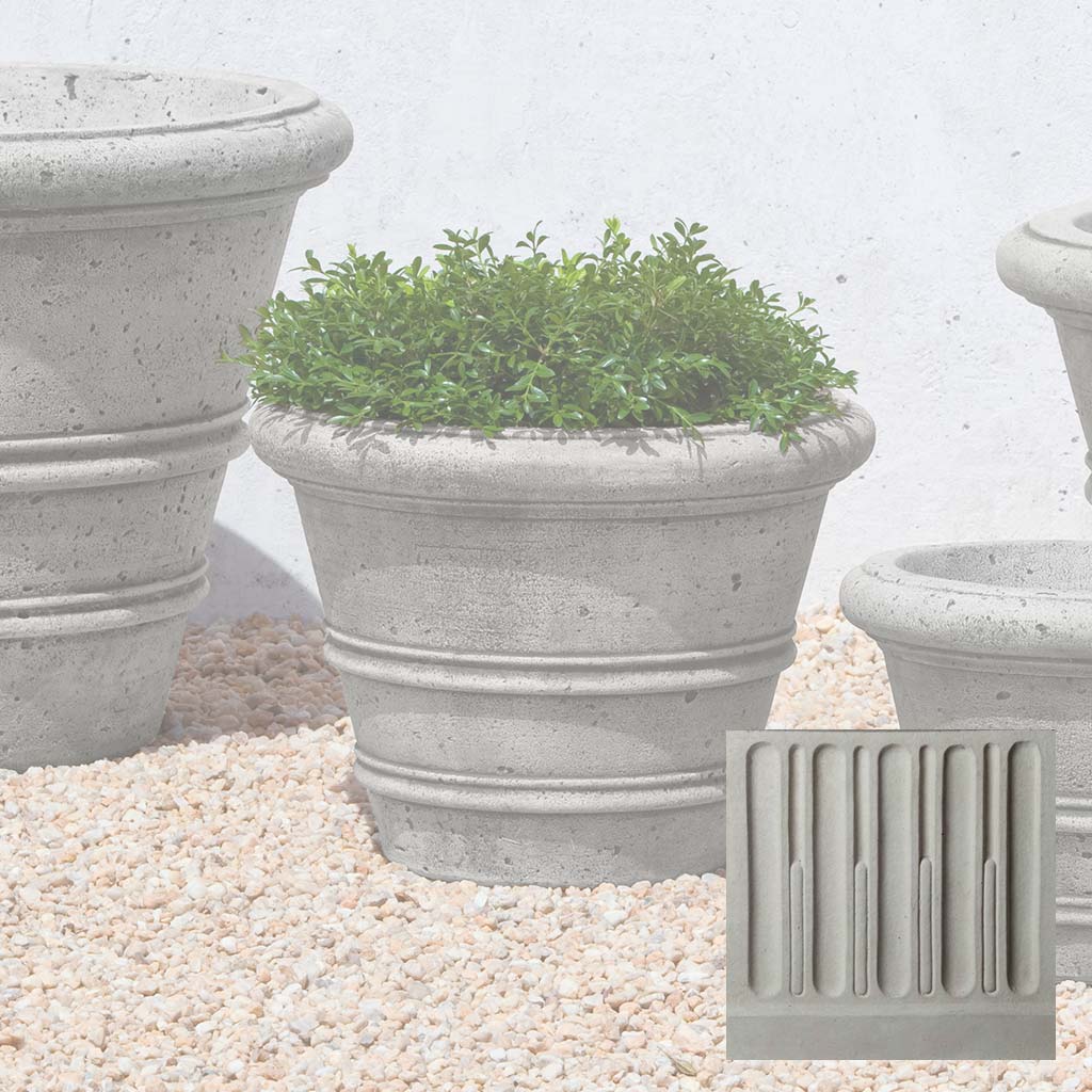 Textured Rolled Rim Planter, Medium
