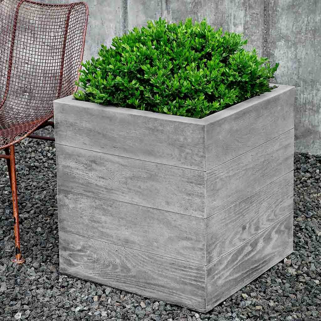 vintage plant pots Bluish Grey Ivy Distressed Vintage Planter Pot with Saucer Tray Medium main image 1