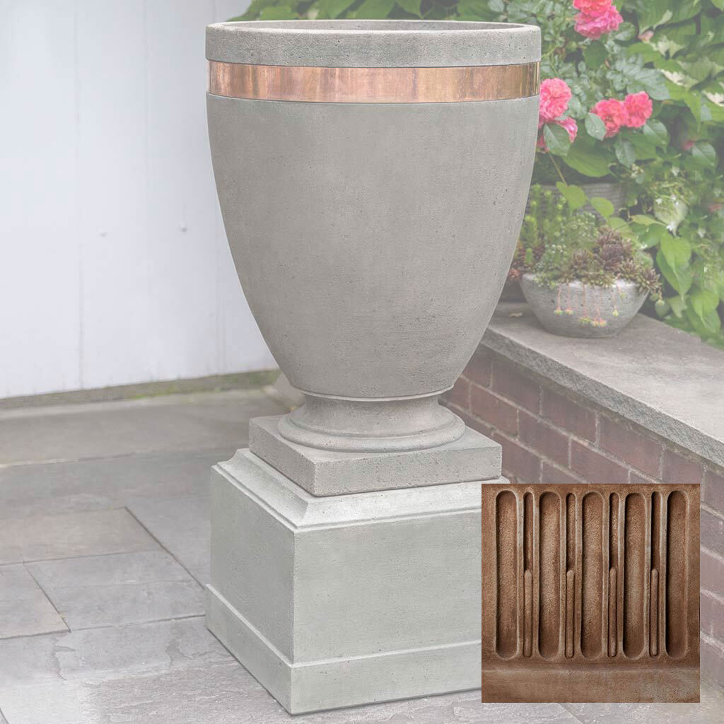 Moderne Tall Planter w/ 12" Pedestal