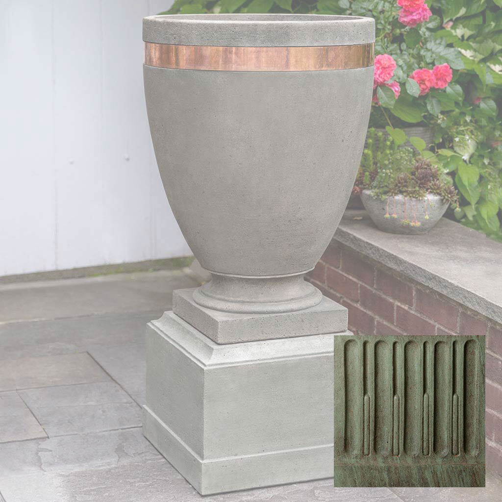 Moderne Tall Planter w/ 12" Pedestal