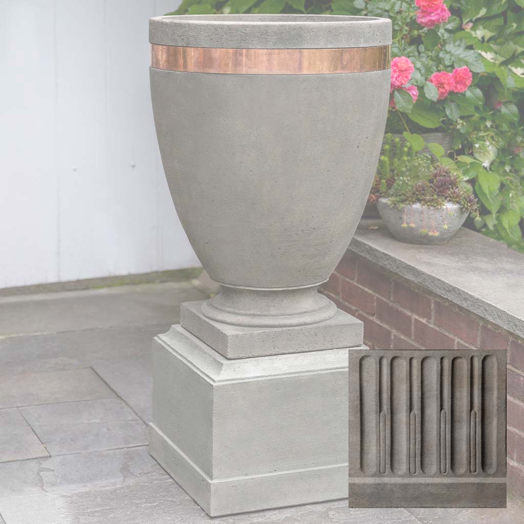 Moderne Tall Planter w/ 12" Pedestal
