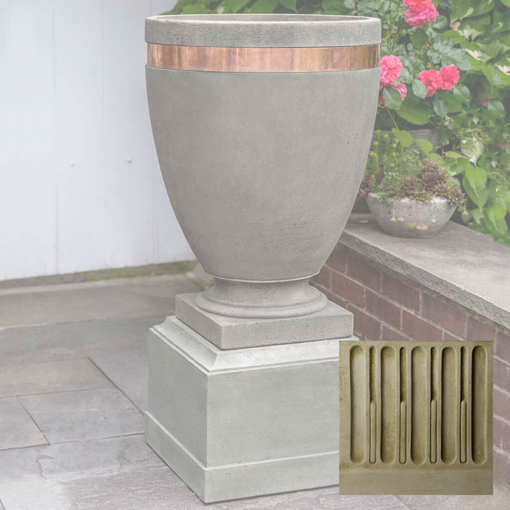 Moderne Tall Planter w/ 12" Pedestal
