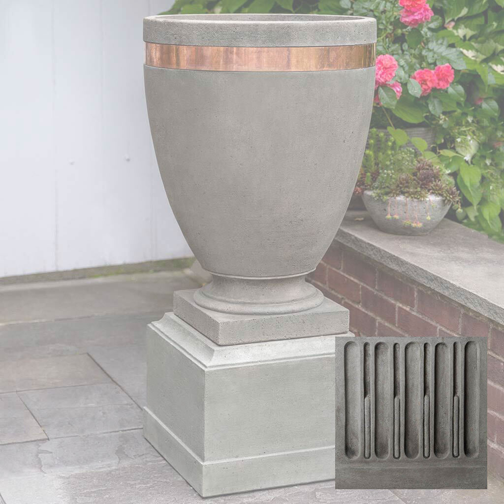 Moderne Tall Planter w/ 12" Pedestal