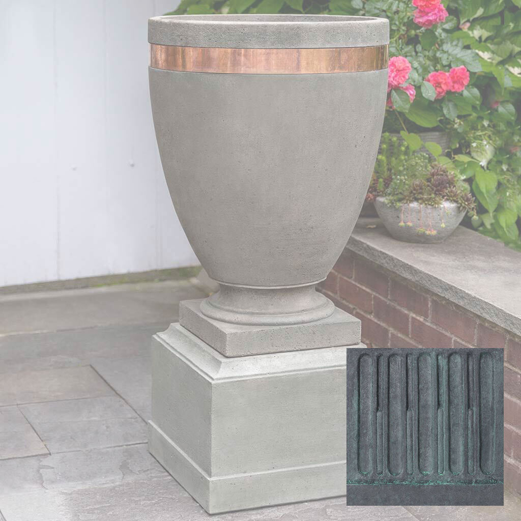 Moderne Tall Planter w/ 12" Pedestal