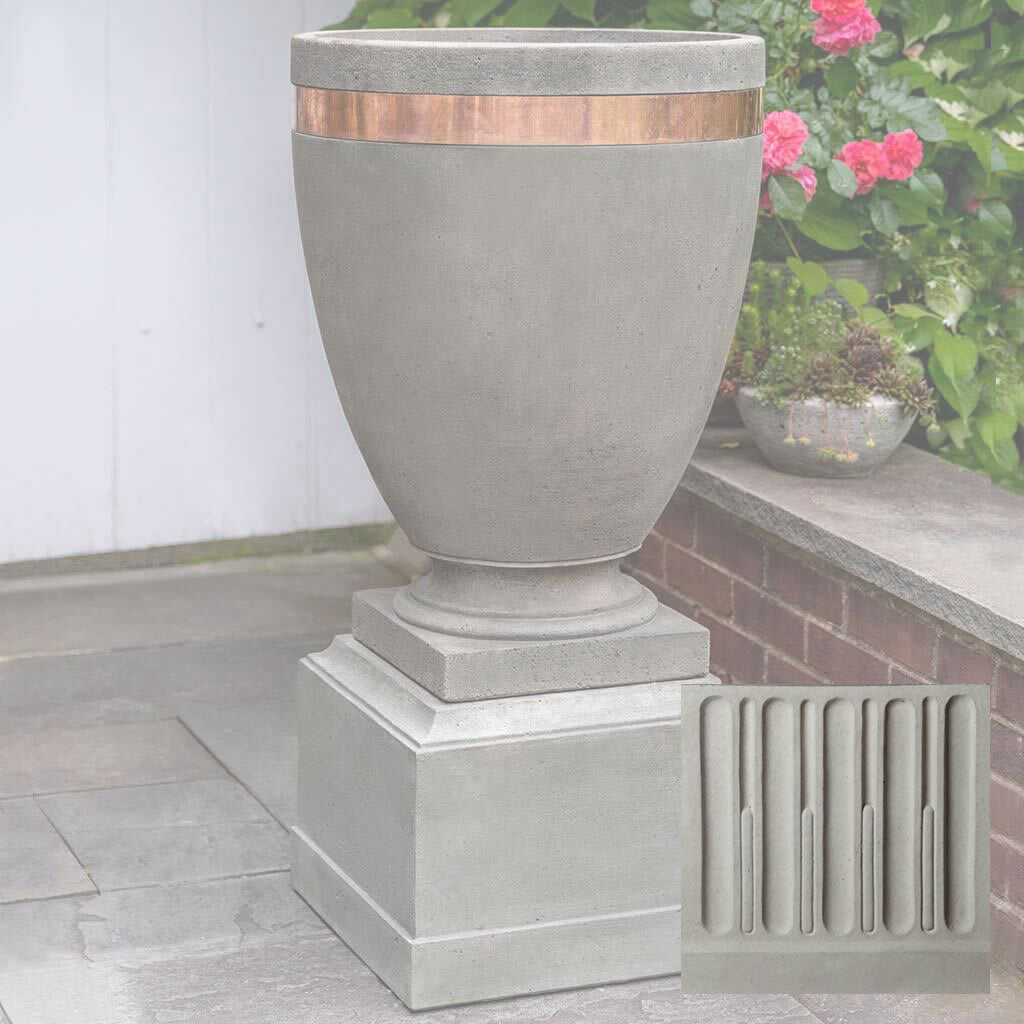 Moderne Tall Planter w/ 12" Pedestal