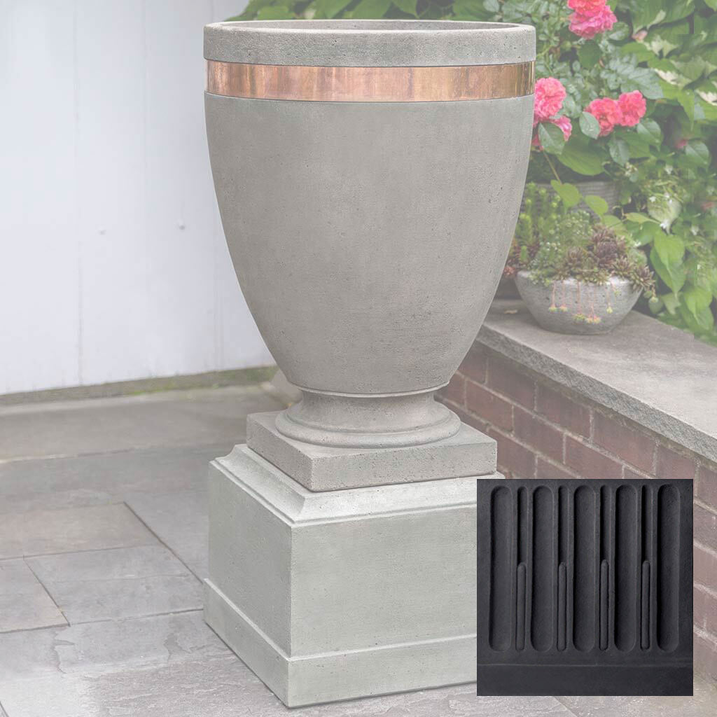 Moderne Tall Planter w/ 12" Pedestal