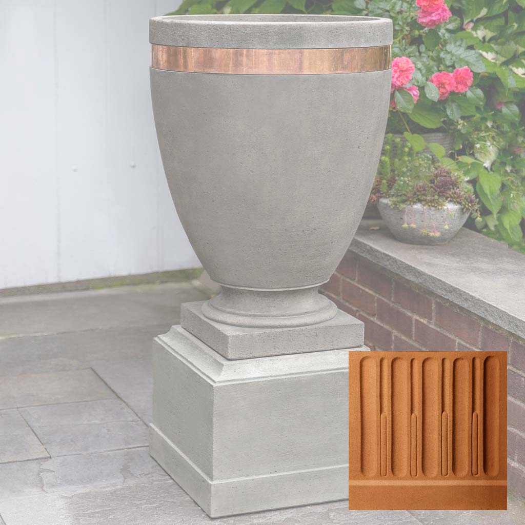 Moderne Tall Planter w/ 12" Pedestal