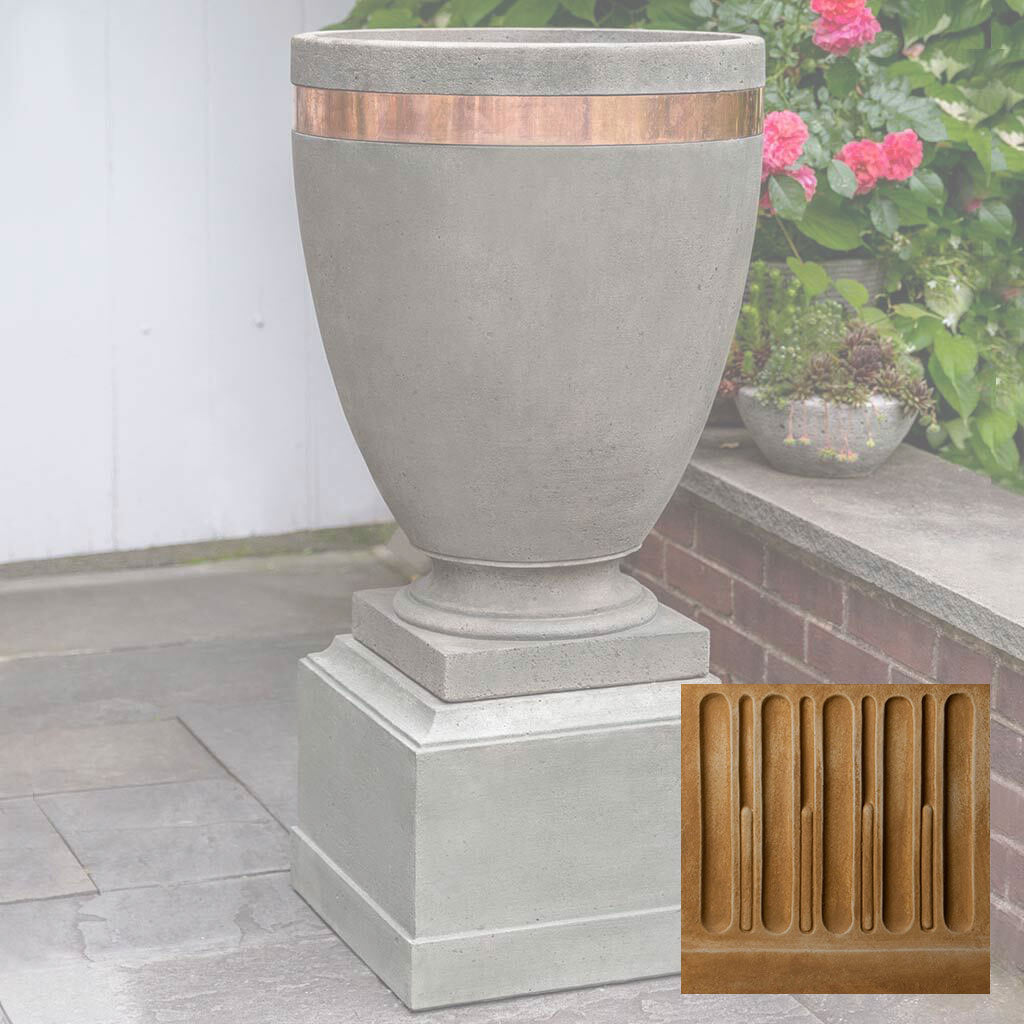 Moderne Tall Planter w/ 12" Pedestal