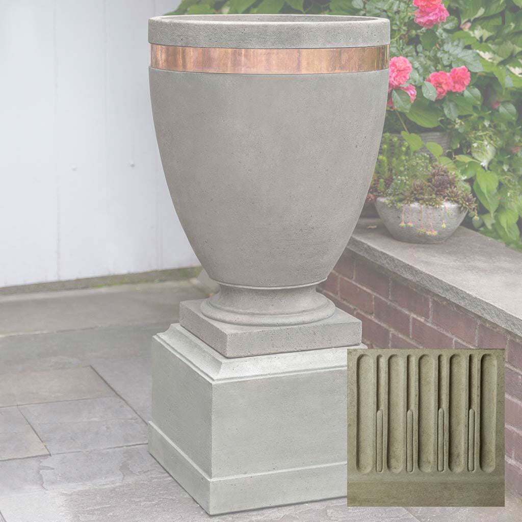 Moderne Tall Planter w/ 12" Pedestal