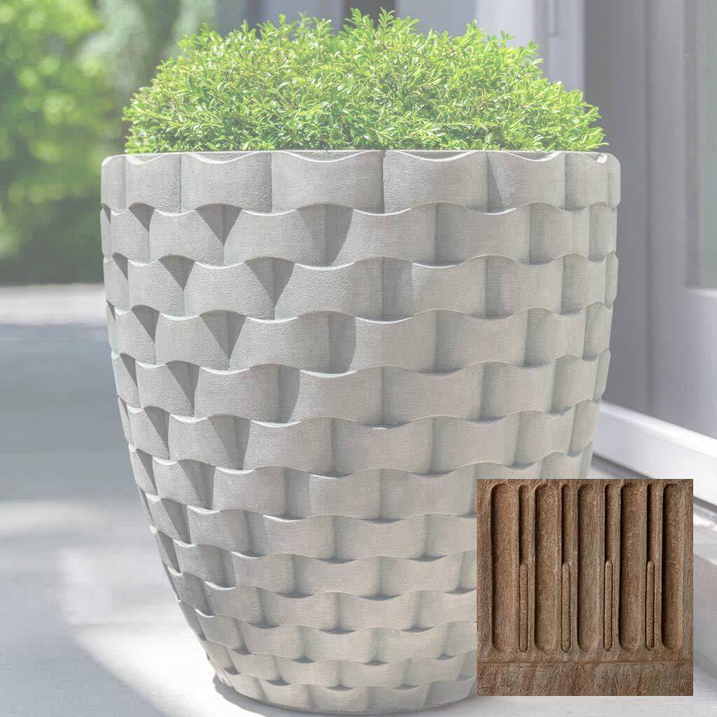 M Weave Round Tall Planter