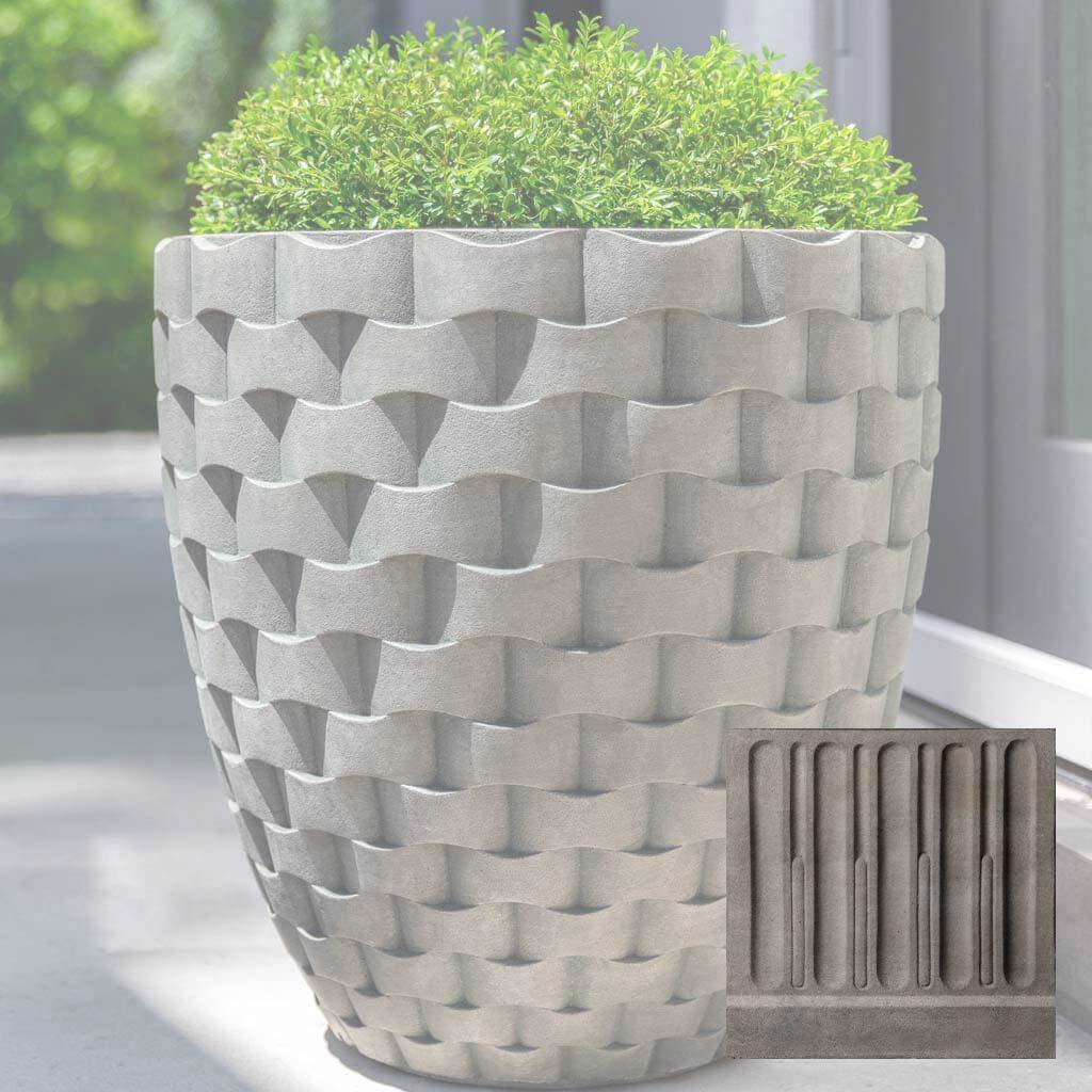 M Weave Round Tall Planter - Thumbnail 3