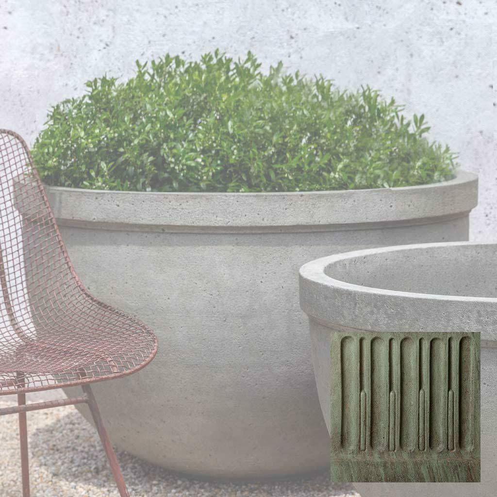 outdoor bowl planter pot Campania International Huntington Bowl Planter Copper Bronze / Large