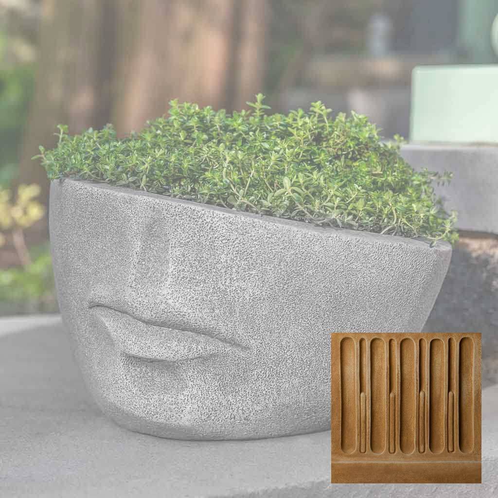 small outdoor plant pots Campania International X-small Faccia Planter Travertine
