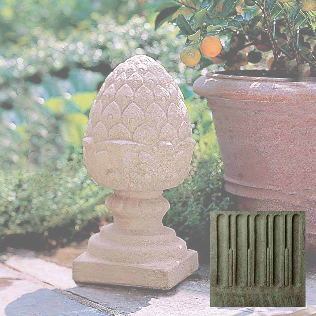 concrete pineapple planter Campania International Pineapple Copper Bronze Small Finial Statue