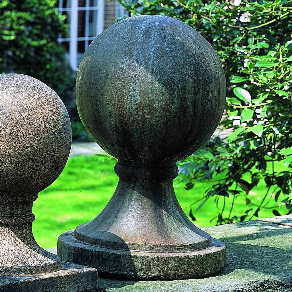 Campania International Large Sphere with Round Base Statue – Garden ...