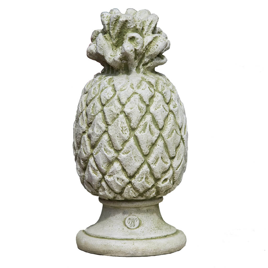 pineapple planter outdoor Campania International Williamsburg Pineapple Finial Cast Stone Garden Statue Lead Antique